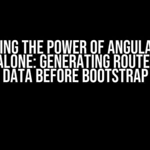 Unleashing the Power of Angular 18 SSR Standalone: Generating Routes from Data Before Bootstrap