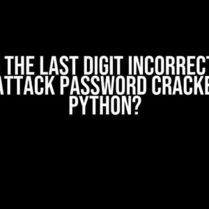 Why is the last digit incorrect in my timing attack password cracker using Python?